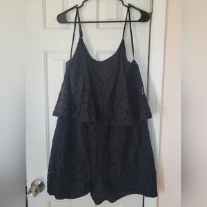 Black Mossimo crochet romper
